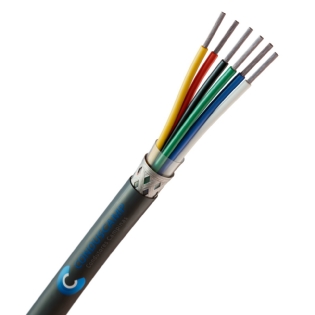 Cabo AFT 6x18 Awg Blindado em Malha de Cobre Estanhado Preto