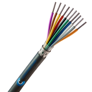 Cabo AFT 10x18 Awg Blindado em Malha de Cobre Estanhado Preto