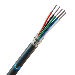 Cabo AFT 5x20 Awg Blindado em Malha de Cobre Estanhado Preto