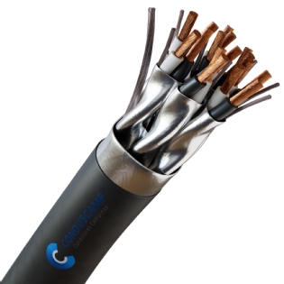 Cabo Instrumentação/Sinal 8x2x1,00 mm² Blindagem Individual e Total + Dreno Preto