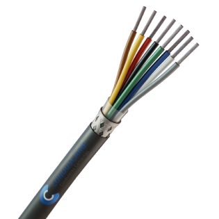 Cabo AFT 8x26 Awg Blindado em Malha de Cobre Estanhado Preto