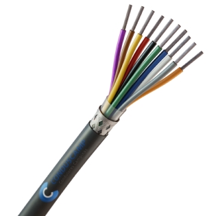 Cabo AFT 10x20 Awg Blindado em Malha de Cobre Estanhado Preto