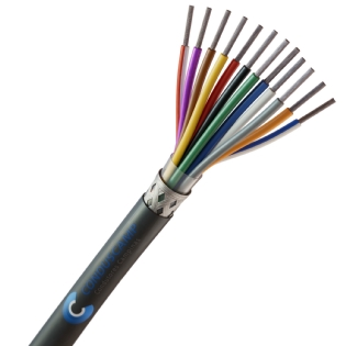 Cabo AFT 12X18 Awg Blindado em Malha de Cobre Estanhado Preto