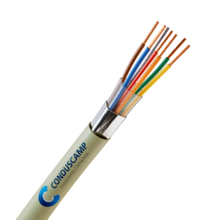 Cabo Manga 5x22 Awg Blindado Fita Aluminizada Verde/Palha