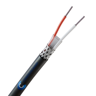 Cabo AFT 2X22 Awg Blindado em Malha de Cobre Estanhado Preto Marca Sparflex