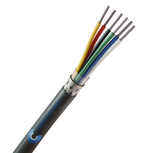 Cabo AFT 6X26 Awg Blindado em Malha de Cobre Estanhado Preto Marca Sparflex