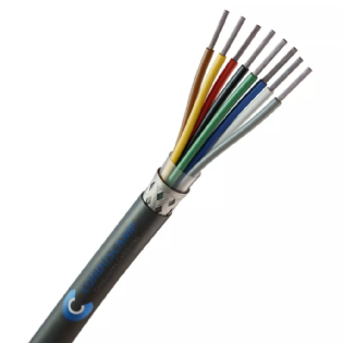 Cabo AFT 8x22 Awg Blindado em Malha de Cobre Estanhado Preto