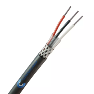 Cabo AFT 3X18 Awg Blindado em Malha de Cobre Estanhado Preto Marca Sparflex