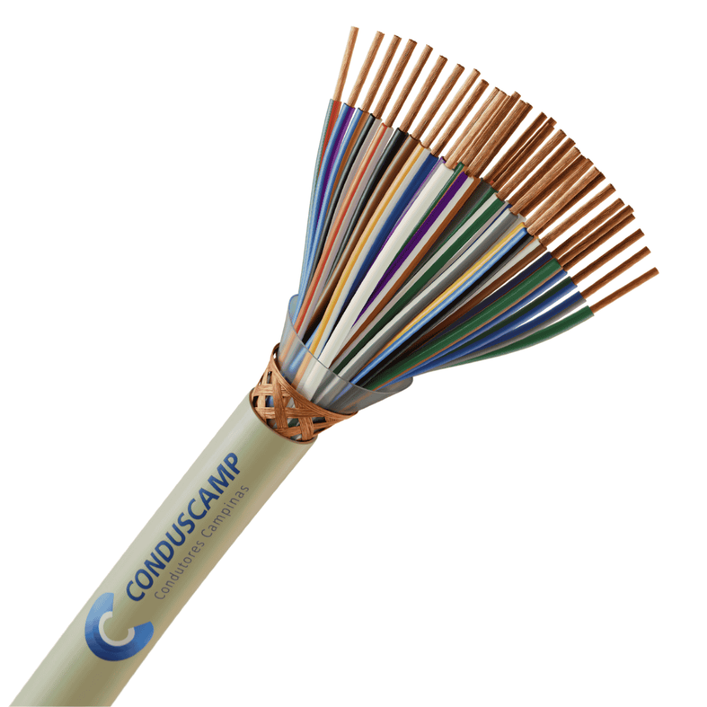 Cabo Manga 32X24 Awg Blindado Malha de Cobre Verde/Palha