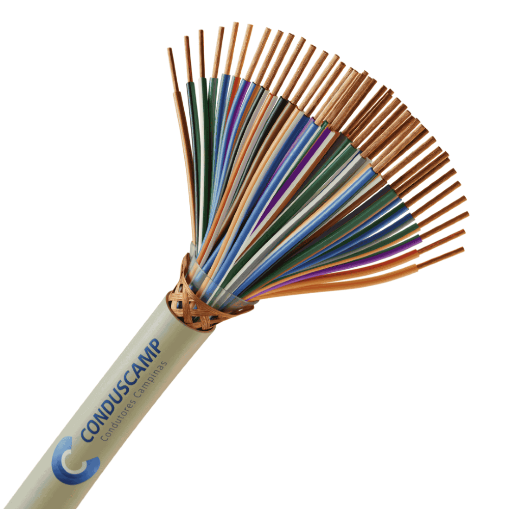 Cabo Manga 40X26 Awg Blindado Malha de Cobre Verde/Palha