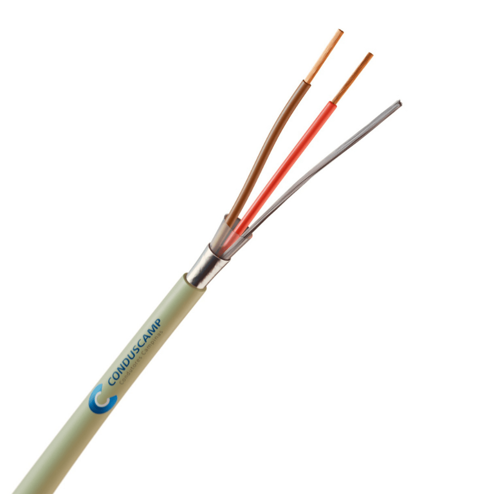 Cabo Manga 2X24 Awg Blindado Fita Aluminizada Verde/Palha