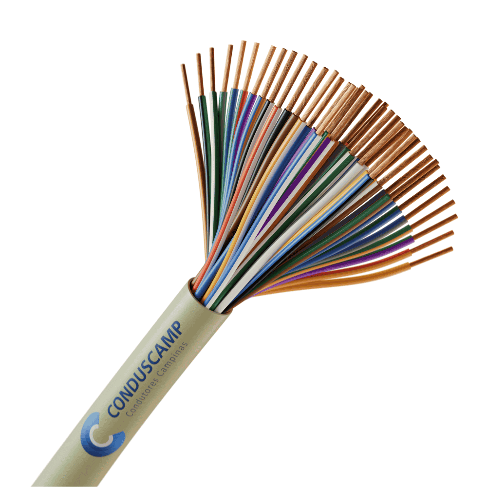 Cabo Manga 40X22 Awg Sem Blindagem Verde/Palha