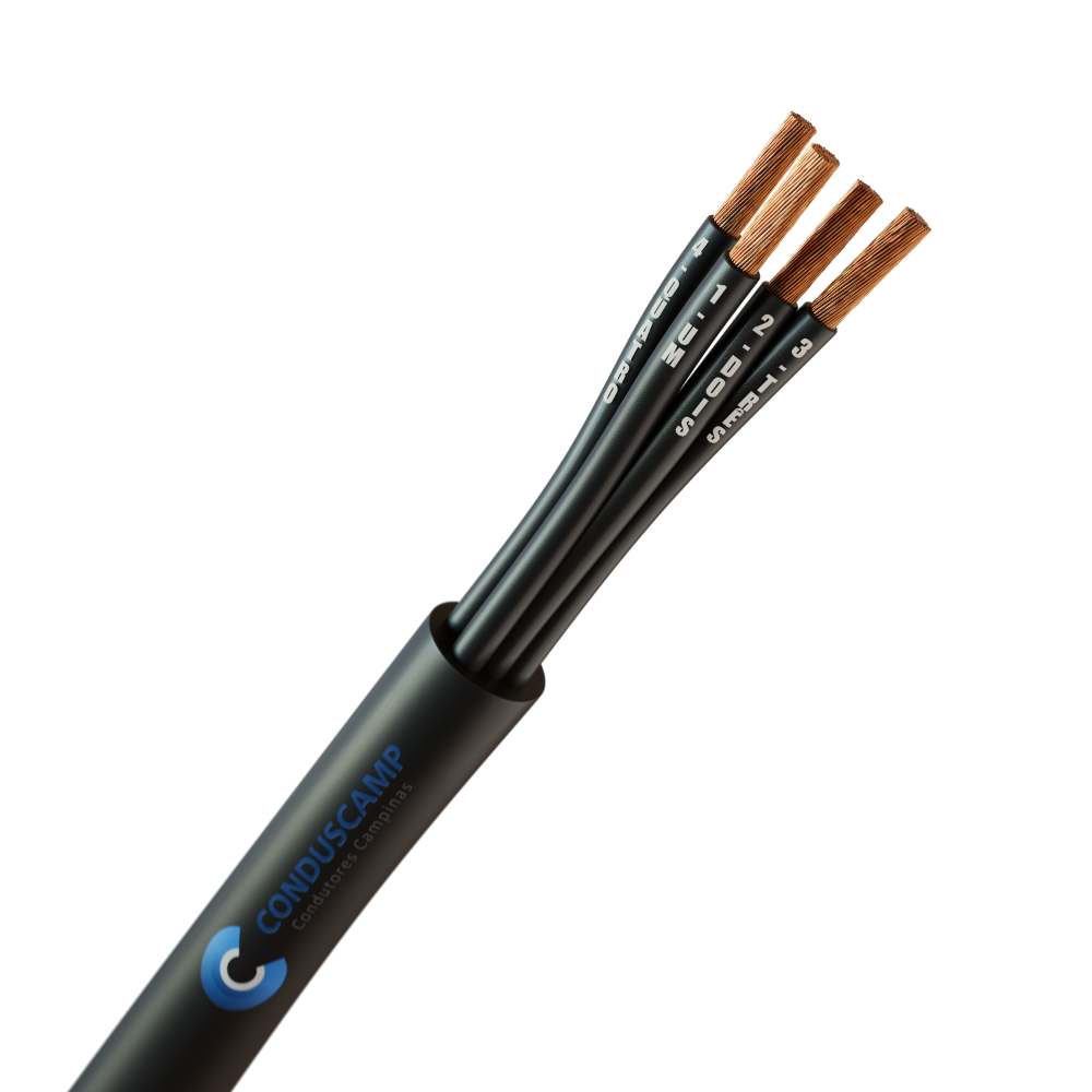 CABO COMANDO/CONTROLE HEPR 4X10,00 MM² SEM BLINDAGEM PRETO