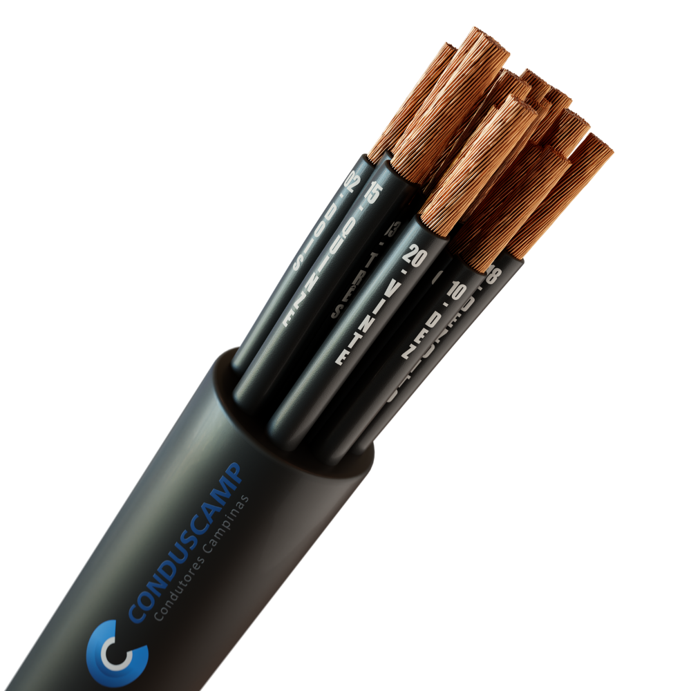 CABO COMANDO/CONTROLE 20X2,50 MM² SEM BLINDAGEM PRETO