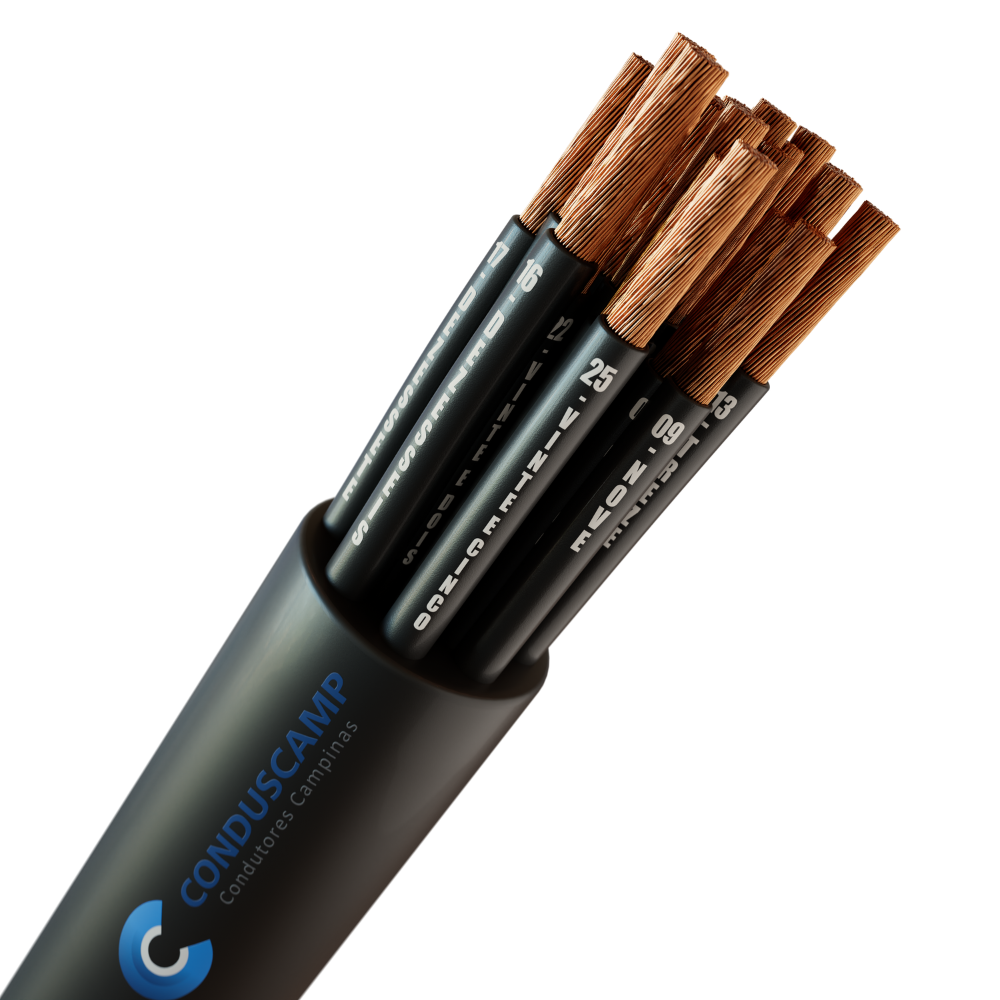 CABO COMANDO/CONTROLE 25X0,75 MM² SEM BLINDAGEM PRETO