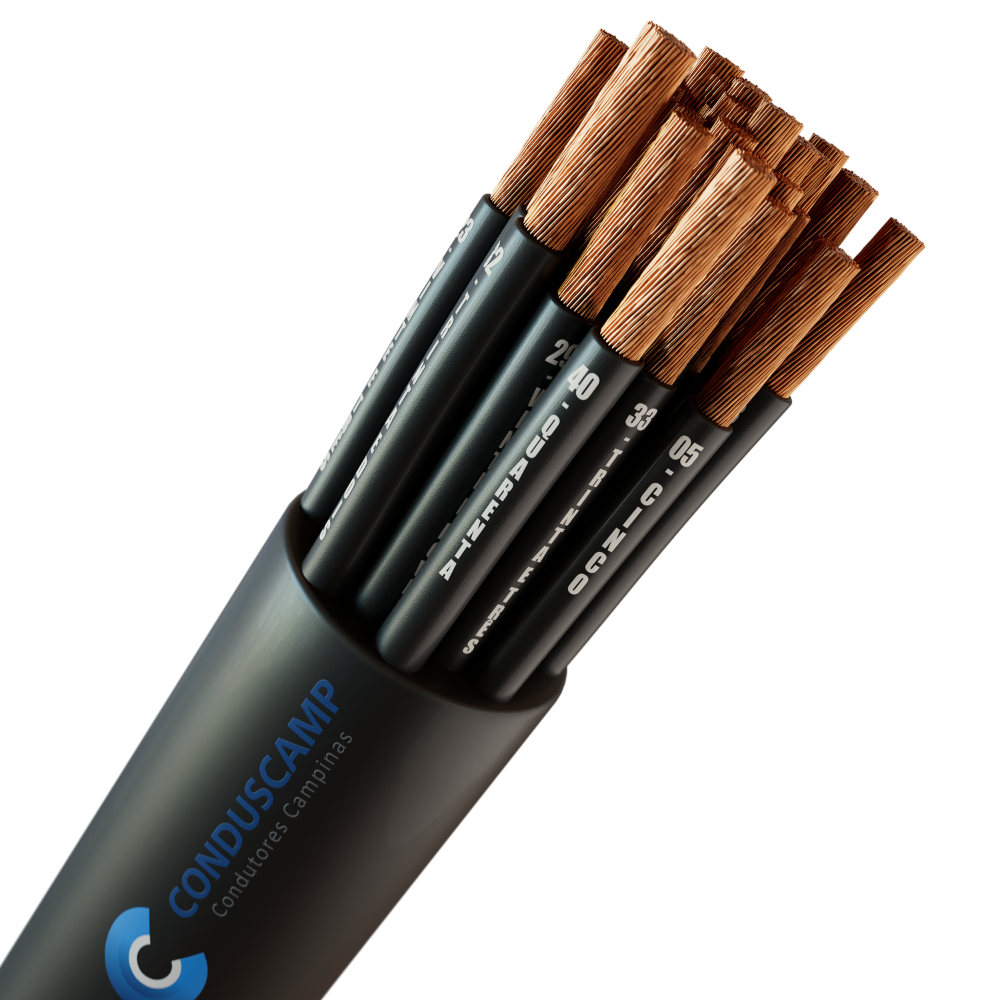 CABO COMANDO/CONTROLE 40X1,00 MM² SEM BLINDAGEM PRETO
