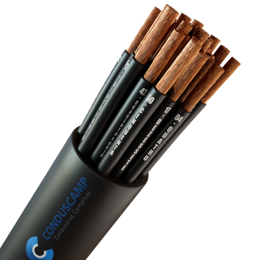 CABO COMANDO/CONTROLE 50X1,00 MM² SEM BLINDAGEM PRETO