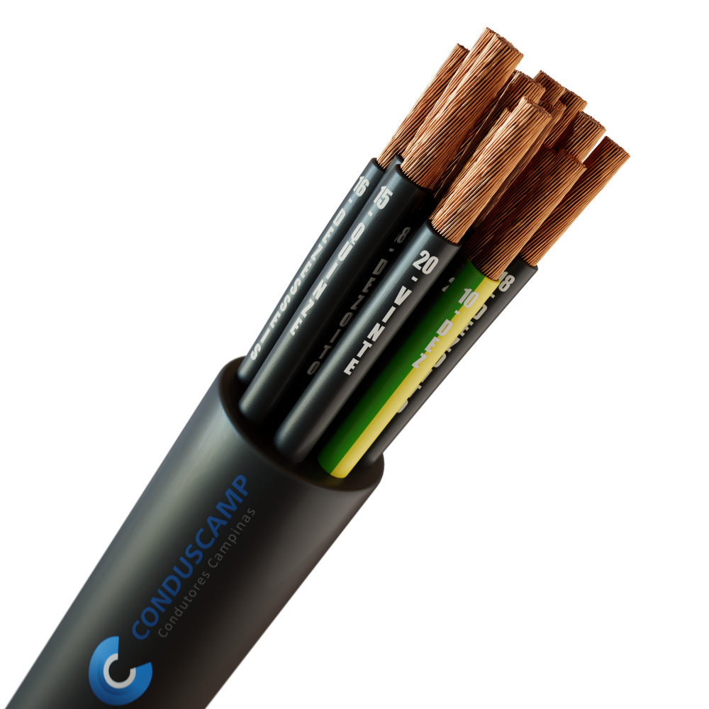 CABO COMANDO/CONTROLE 20X0,50 MM² SEM BLINDAGEM 19+1VIA VD/AM PRETO