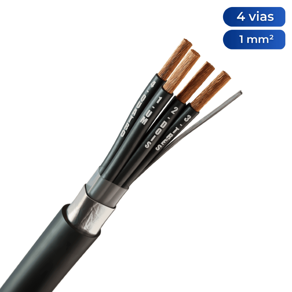 CABO COMANDO/CONTROLE 8X1,50 MM² SEM BLINDAGEM PRETO
