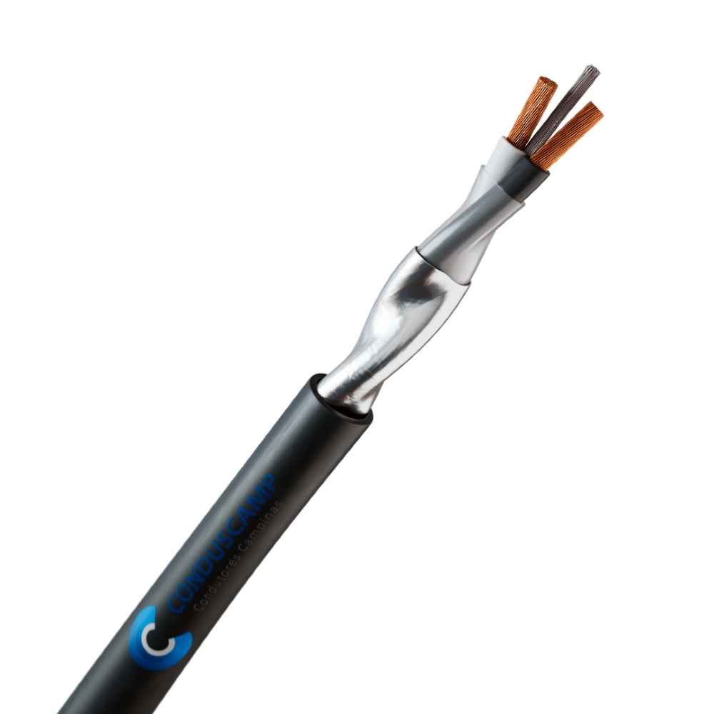 Cabo Instrumentação/Sinal 1X2X0,50 mm² Blindagem Total + Dreno Preto