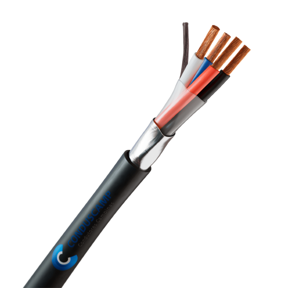 Cabo Instrumentação/Sinal 1x4x1,50 mm² Blindagem Individual + Dreno Preto