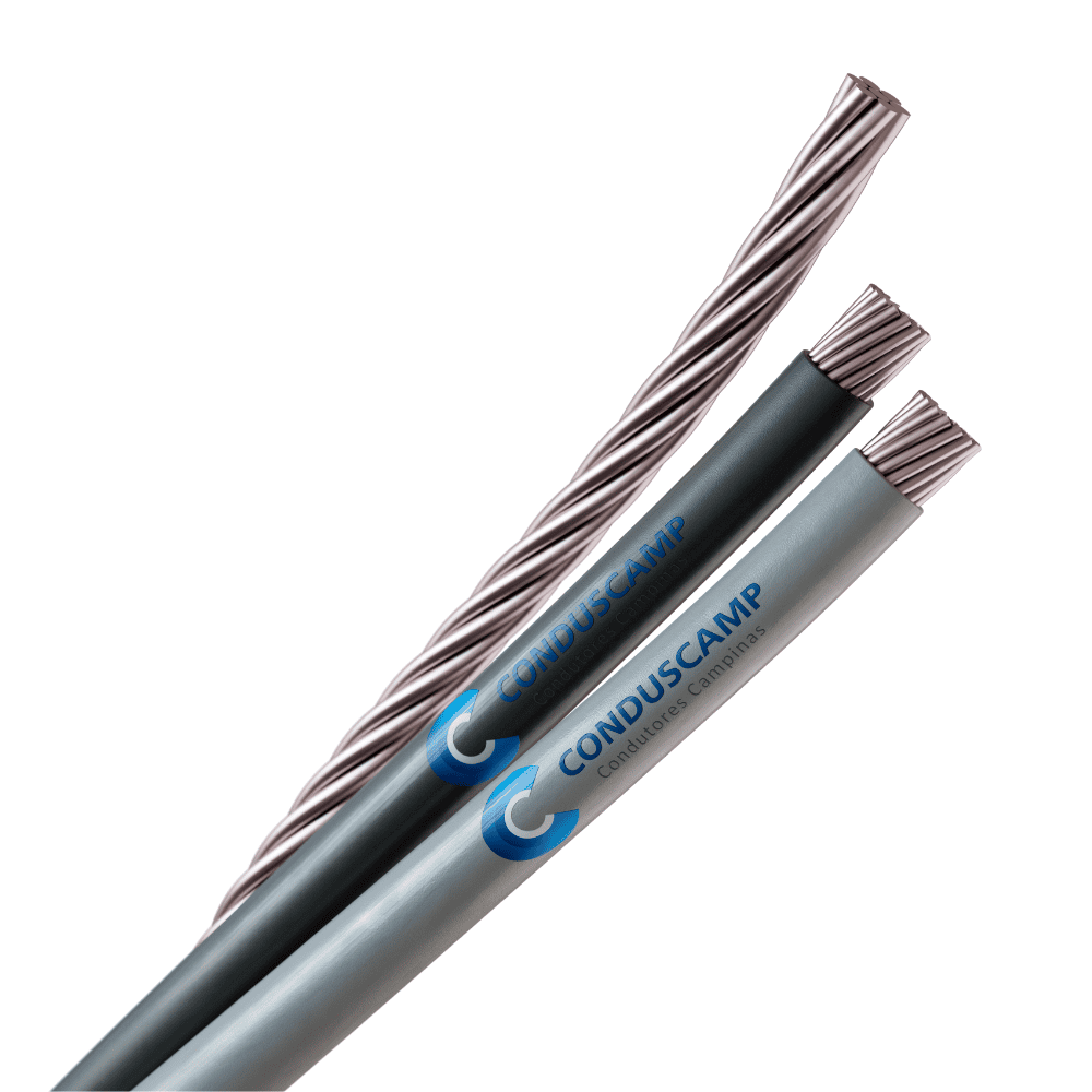 Cabo Alumínio Triplex 50,00 mm² + 50,00 mm² (Preto e Cinza + Neutro Nú)