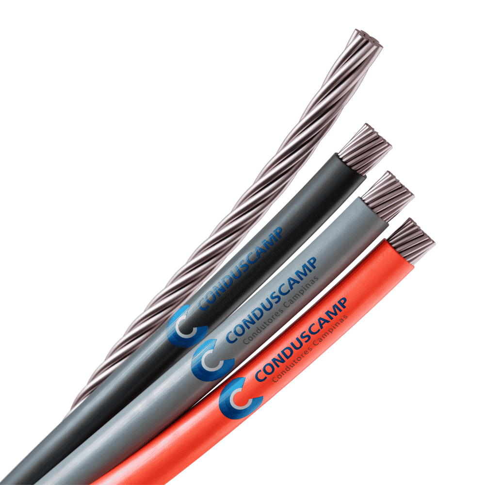 Cabo Alumínio Quadruplex Colorido 3X120,00 mm² + Neutro Nú 120,00 mm²
