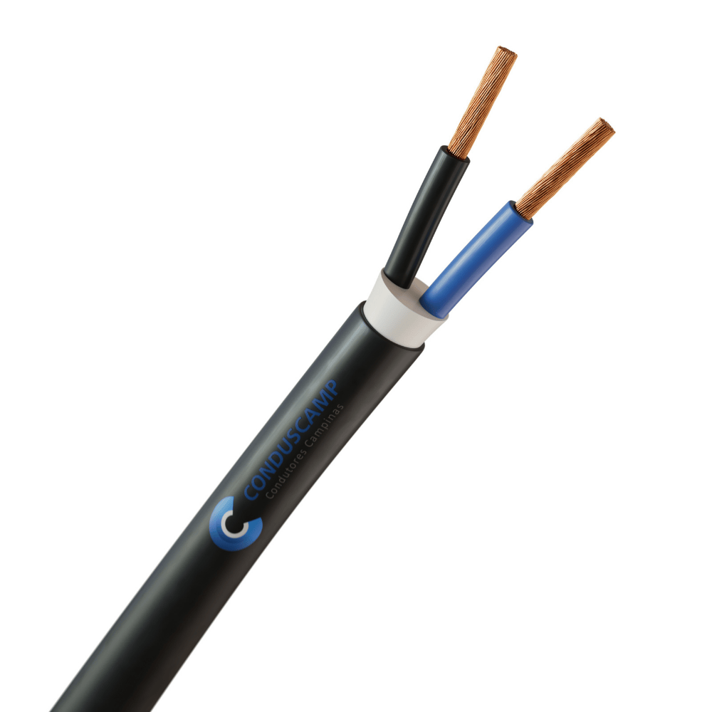 CABO DE POTÊNCIA 0,6/1KV HEPR 90º 2X2,50 MM² PRETO