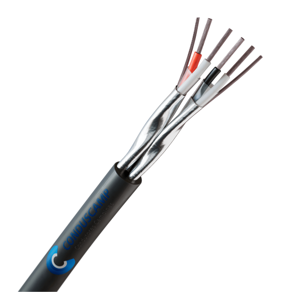 Cabo AFD 2px18 Awg Blindagem Individual em Fita Aluminizada + Dreno Preto