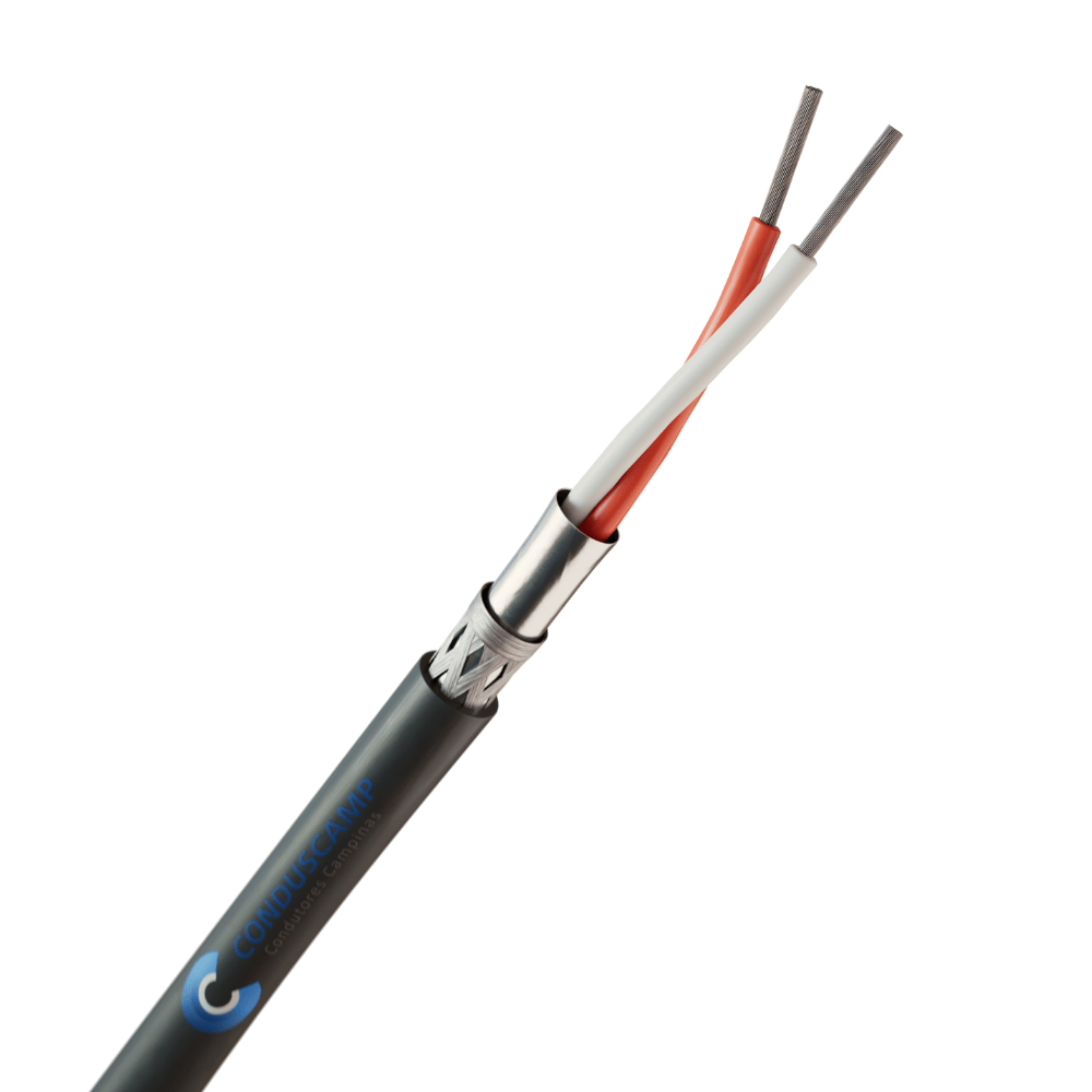 Cabo AFS 1px22 Awg Blindagem em Fita Aluminizada + Malha de Cobre Estanhado Preto