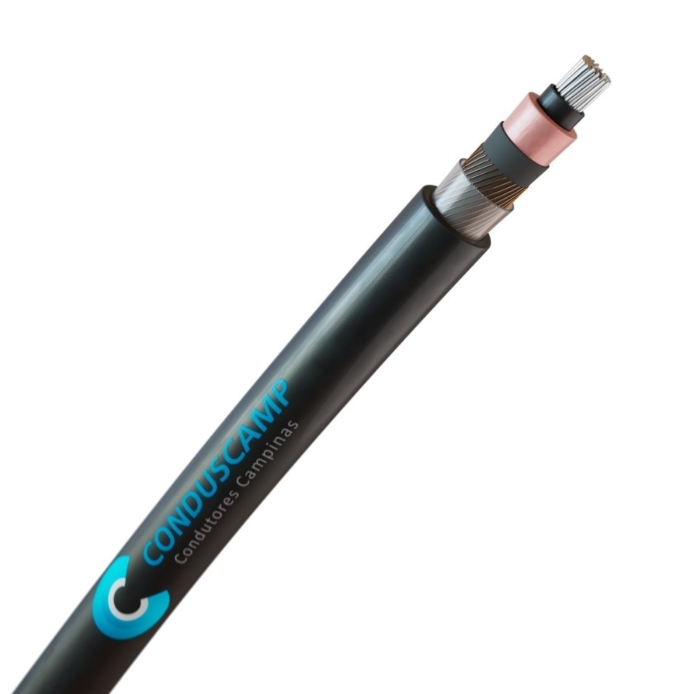 Cabo Aluminio Epr 105c° 20/35kv 50,00 mm² Preto Blindagem 6mm²