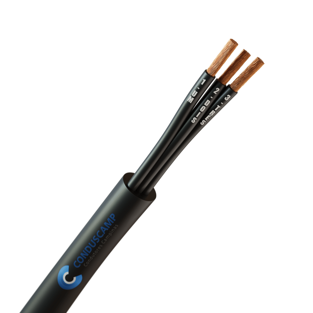 Cabo Comando/Controle 3X0,75 mm² Sem Blindagem Preto