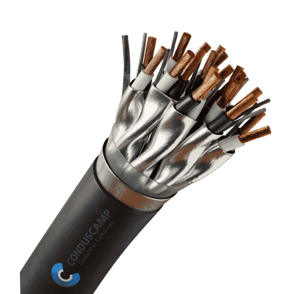 Cabo Instrumentação/Sinal 10x2x0,75 mm² Blindagem Individual e Total + Dreno