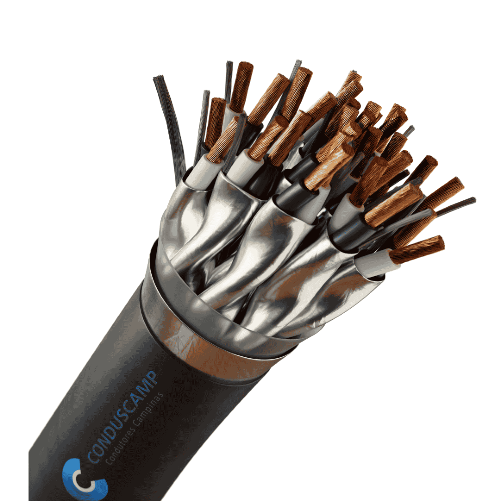 Cabo Instrumentação/Sinal 12x2x0,75 mm² Blindagem Individual e Total + Dreno
