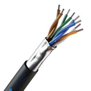 Cabo de Rede Cat5 4px24 Awg Blindado Preto