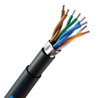 Cabo de Rede Cat5 4px24 Awg Dupla Capa e Blindado Preto