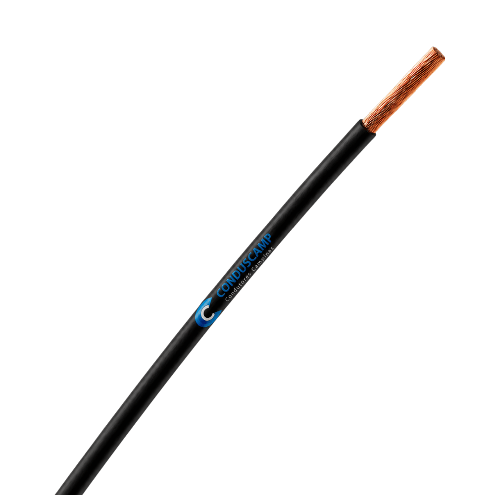 Cabo Silicone 25,00 mm² 200 Graus Sem Fibra de Vidro Preto