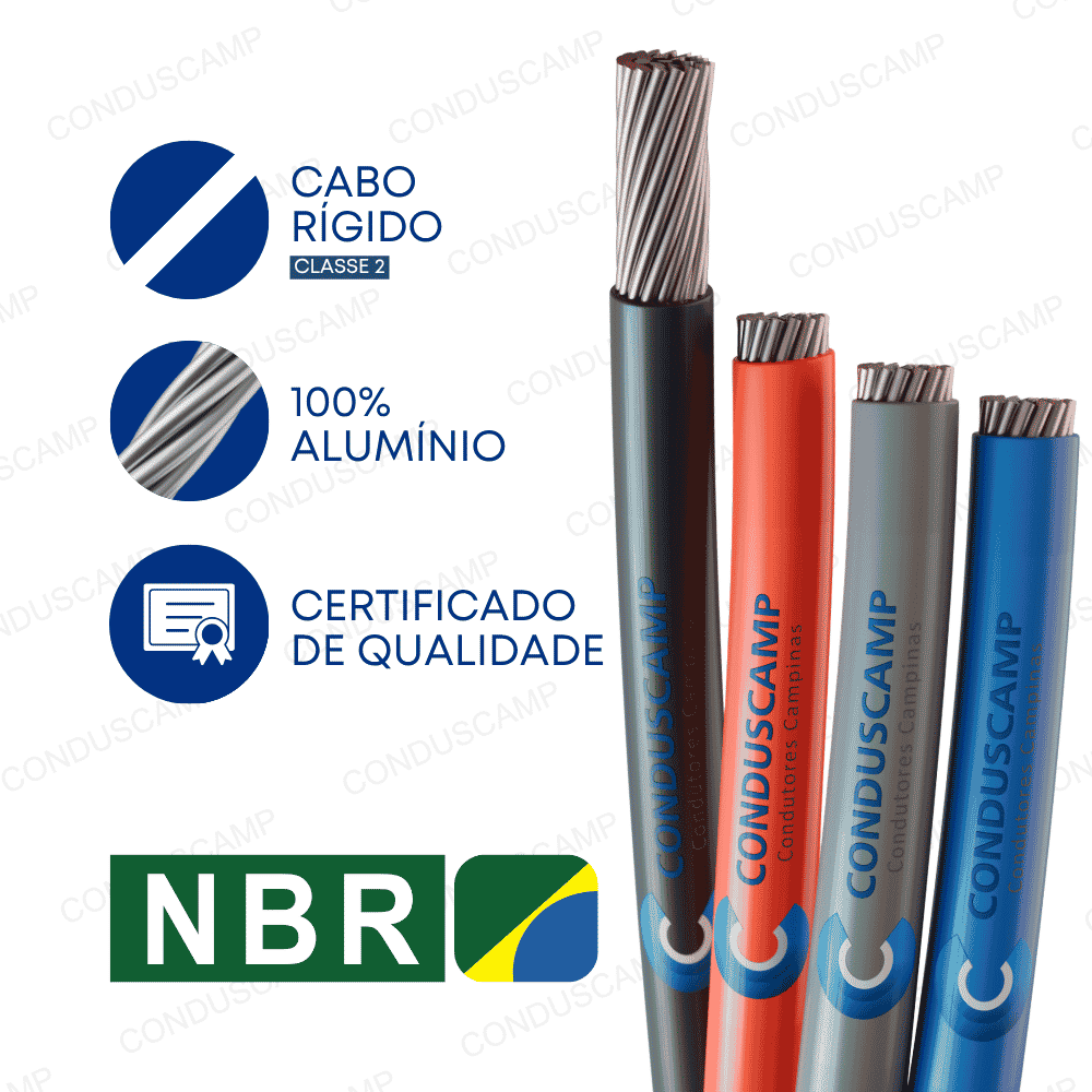 Cabo Alumínio Quadruplex Colorido 3X240,00 mm² + Neutro Isolado 150,00 mm²