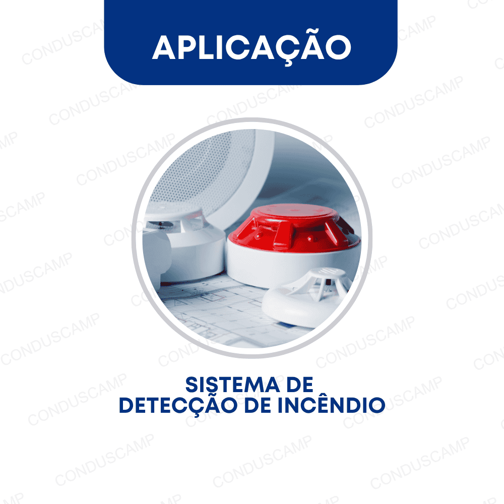 Cabo de Alarme Incêndio Blindagem Coletiva 1x2x1,50 + 1x2x0,75 mm² Vermelho